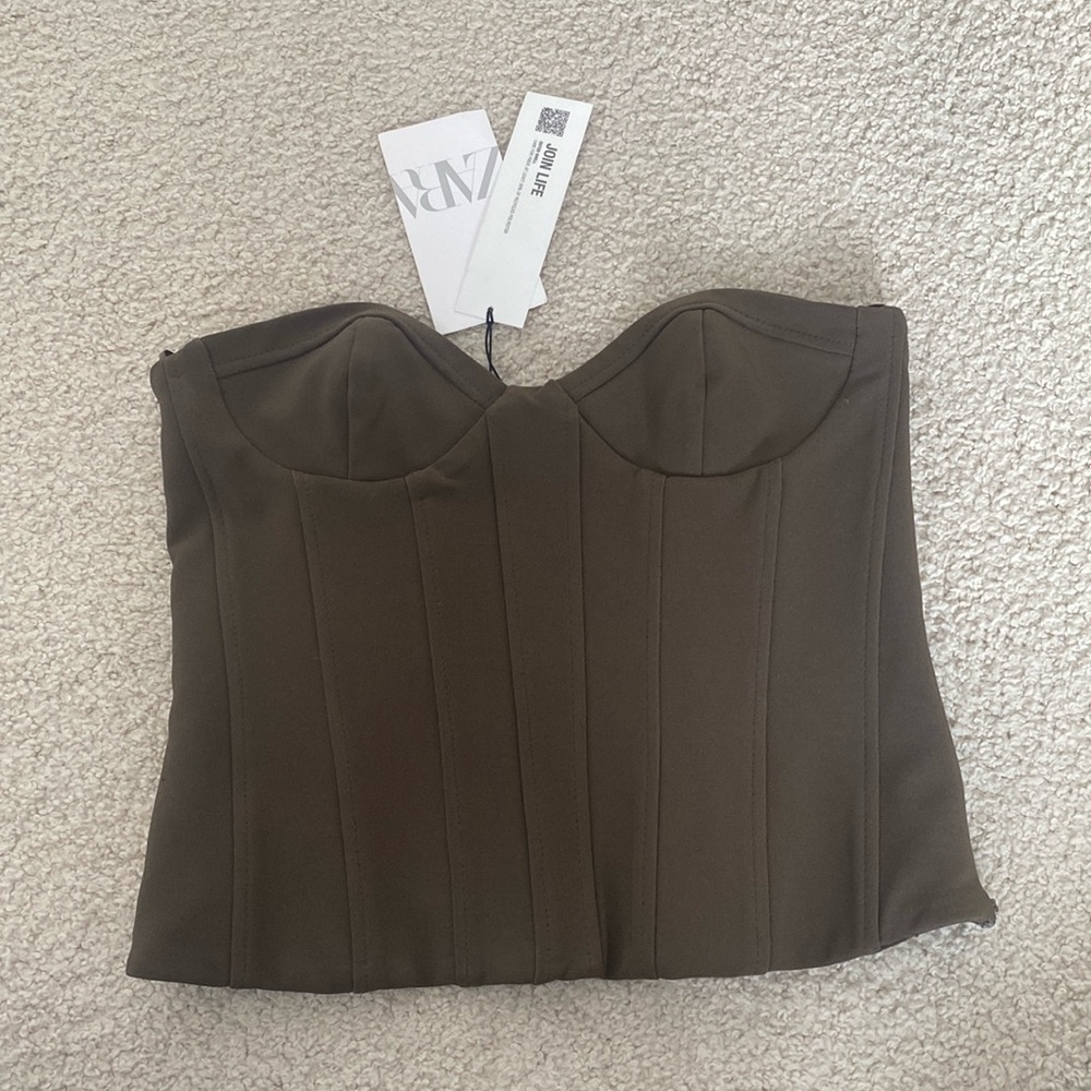 Brand new brown Zara corset size XS